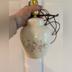 Pfaltzgraff Tea Rose Table Lamp No Shade